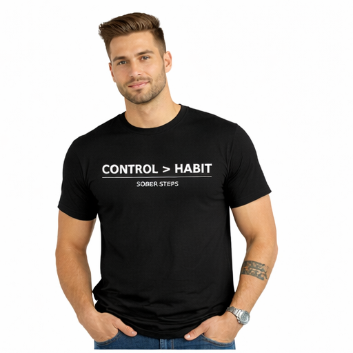 Unisex Control Over Habit Tee Black