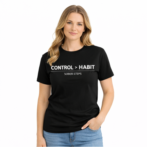 Unisex Control Over Habit Tee Black